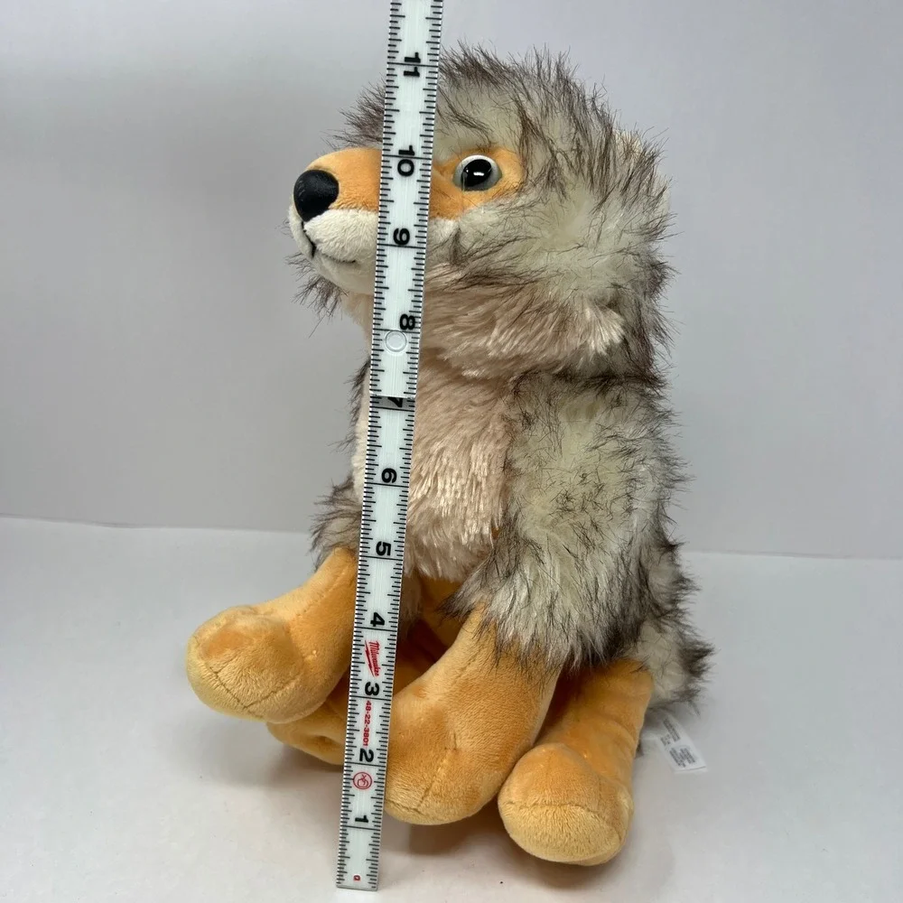 The Petting Zoo Wild Ones Coyote Plush 12 Inch Brown Tan Recycled Stuffed Toy